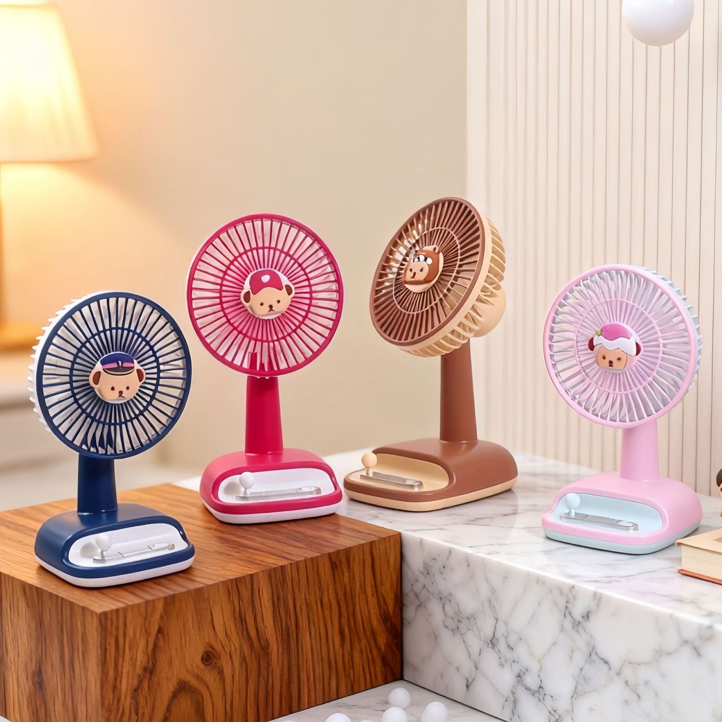 Ventilateur de table à angle d'inclinaison réglable, moderne et élégant