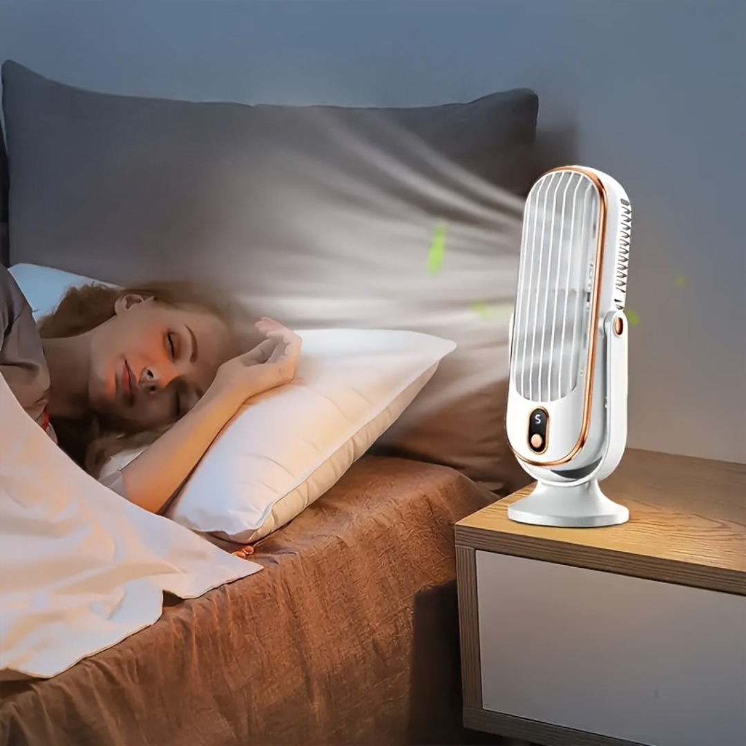 Ventilateur portable à double moteur et rotation à 720°