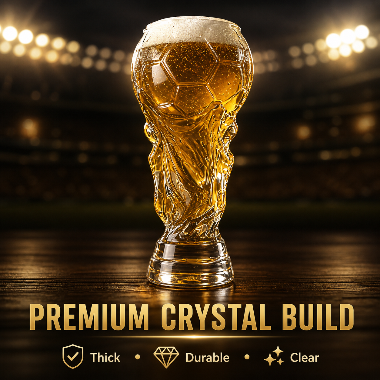 Verre de collection au design Coupe du monde – Verre cristal élégant pour les amateurs de football