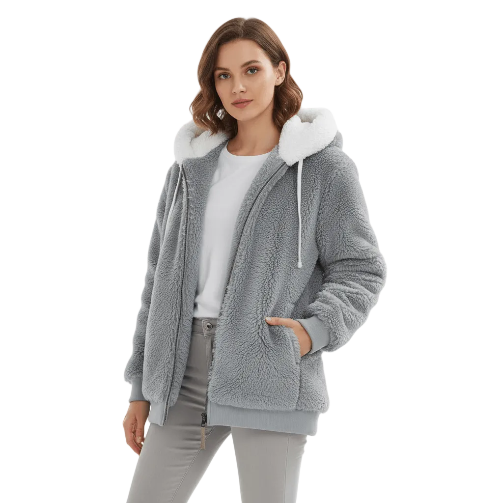 Veste à capuche décontractée pour femme