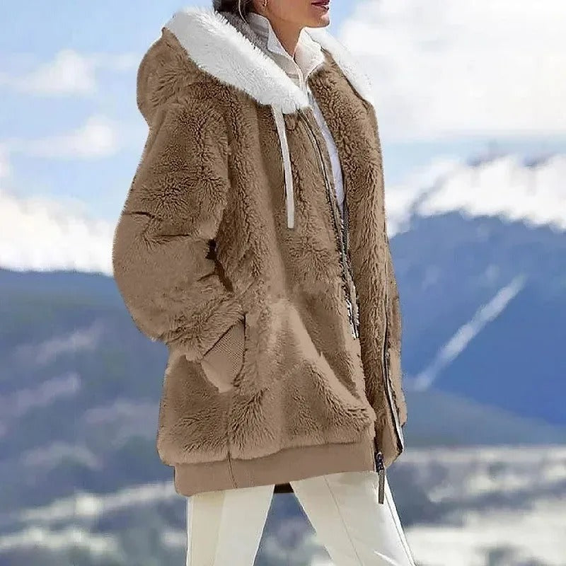Veste à capuche décontractée pour femme