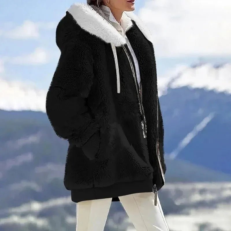 Veste à capuche décontractée pour femme