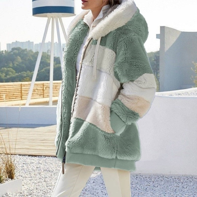 Veste à capuche douce, chaude et élégante