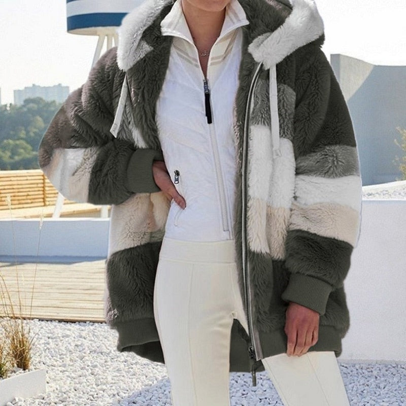 Veste à capuche douce, chaude et élégante
