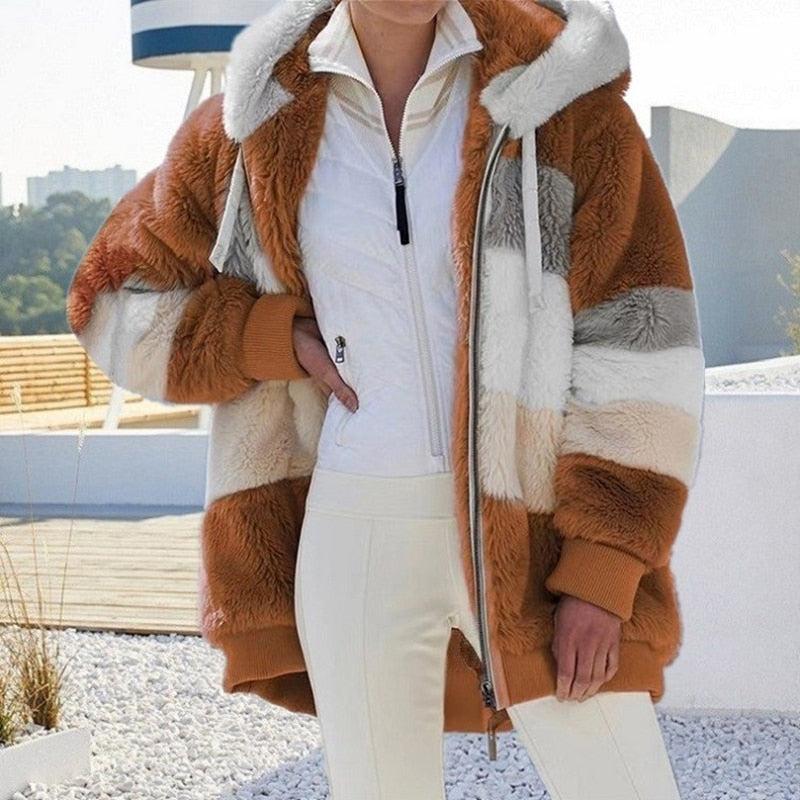 Veste à capuche douce, chaude et élégante