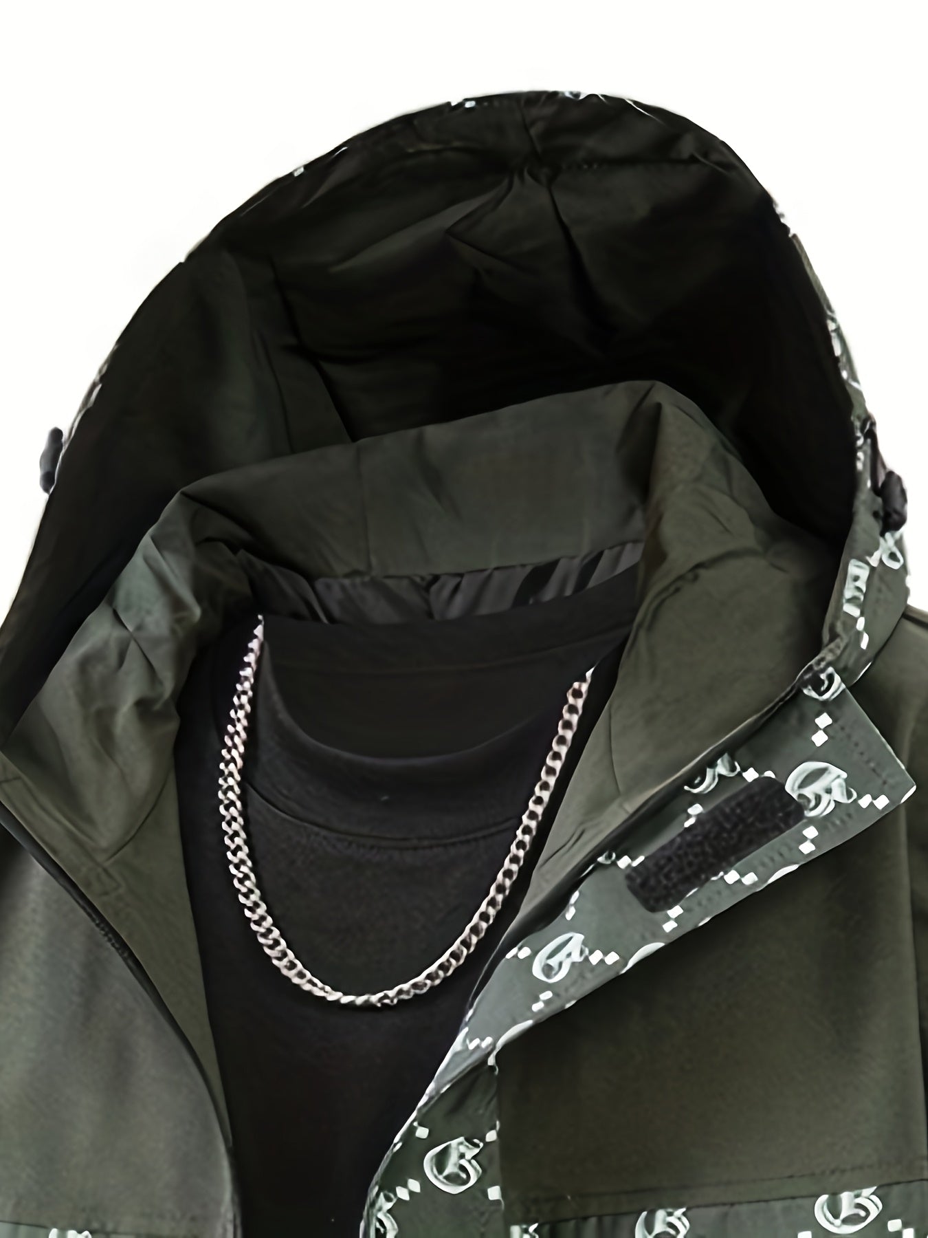 Veste à capuche pour homme coupe standard, coupe-vent zippé au style décontracté outdoor