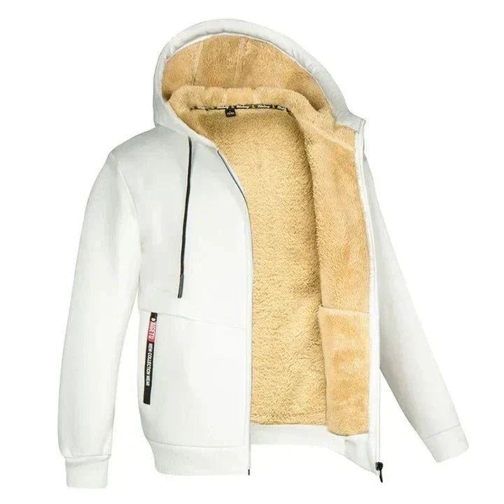 Veste à capuche zippée en polaire
