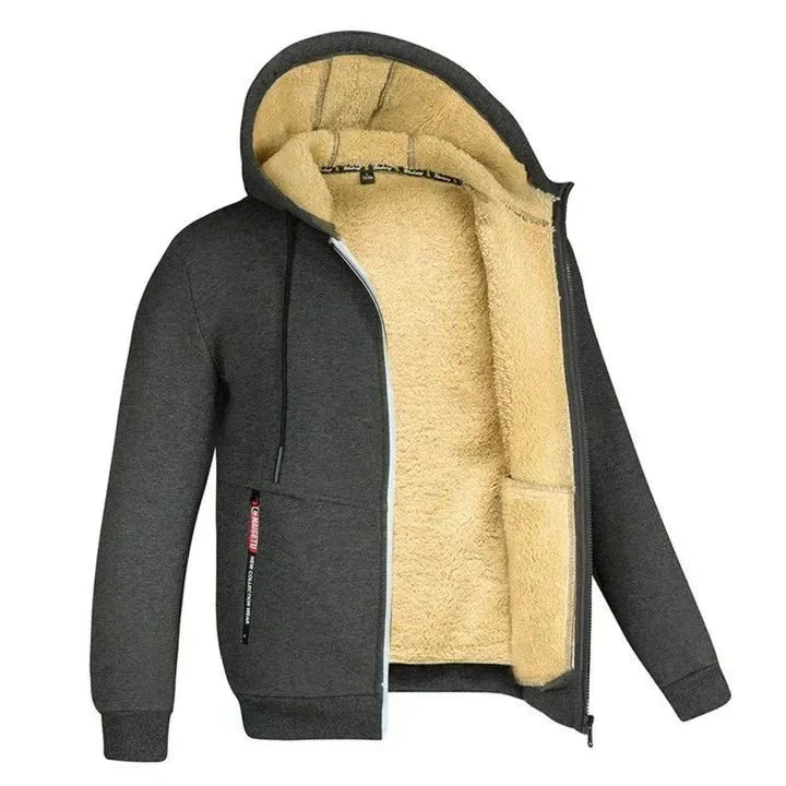 Veste à capuche zippée en polaire