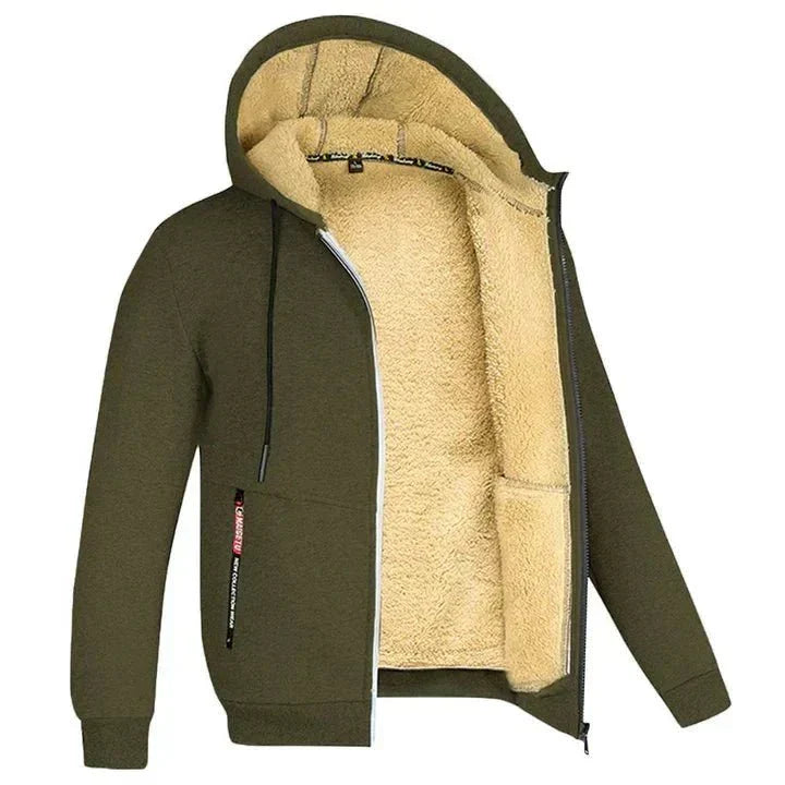 Veste à capuche zippée en polaire