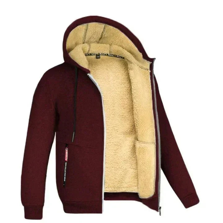 Veste à capuche zippée en polaire