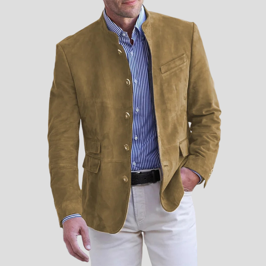Veste blazer pour homme à col officier
