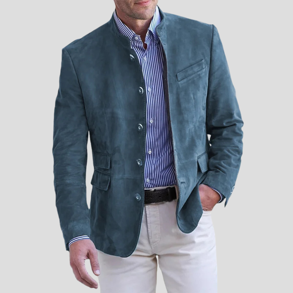 Veste blazer pour homme à col officier