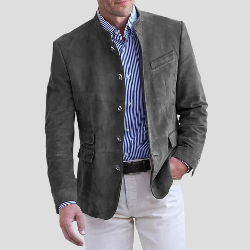 Veste blazer pour homme à col officier