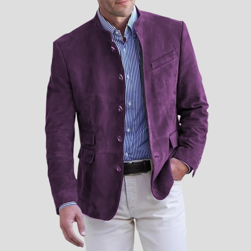 Veste blazer pour homme à col officier