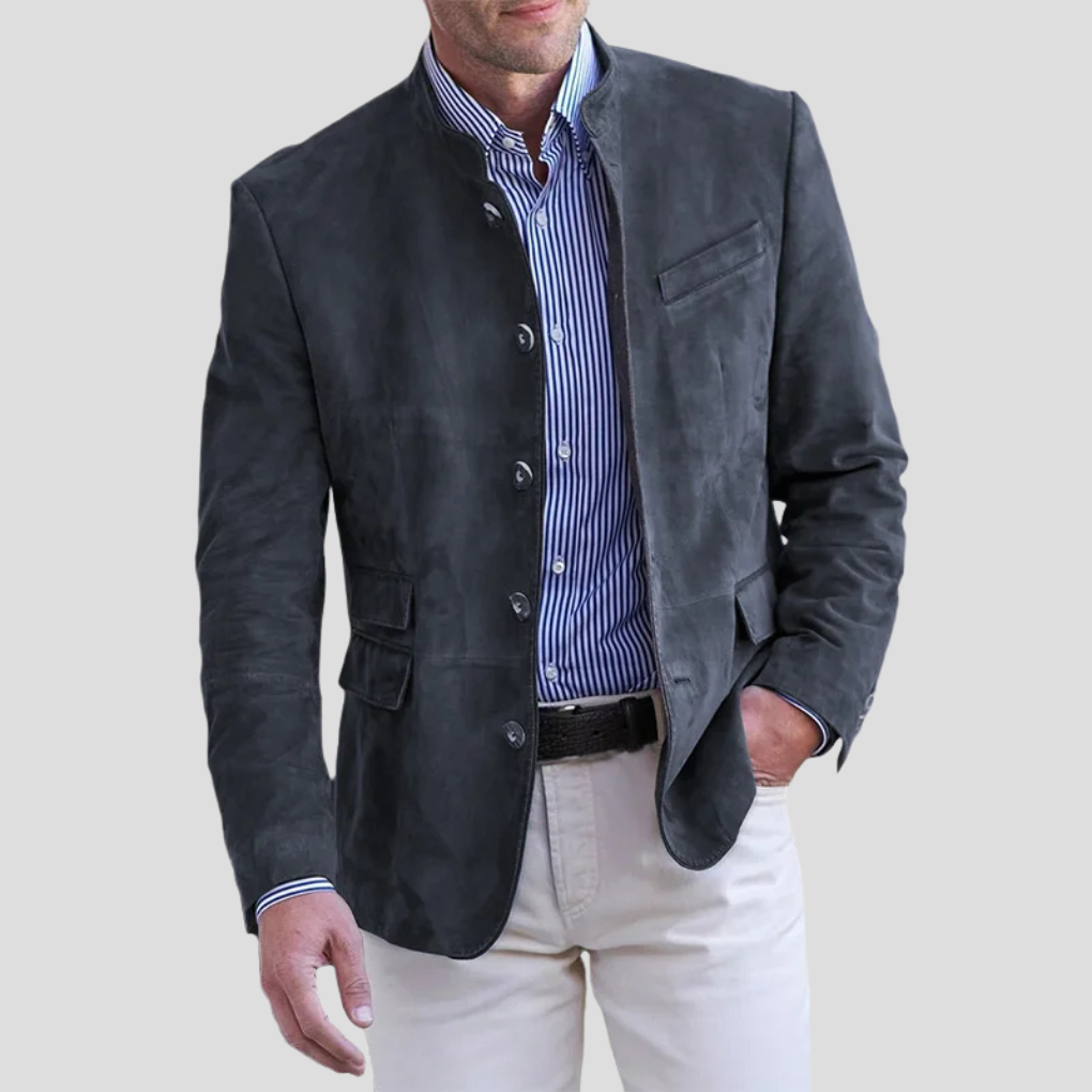 Veste blazer pour homme à col officier