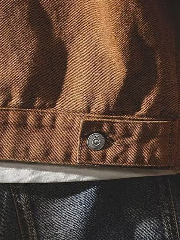 Veste cargo pour homme style vintage américain, veste de travail rétro coupe résistante et design classique