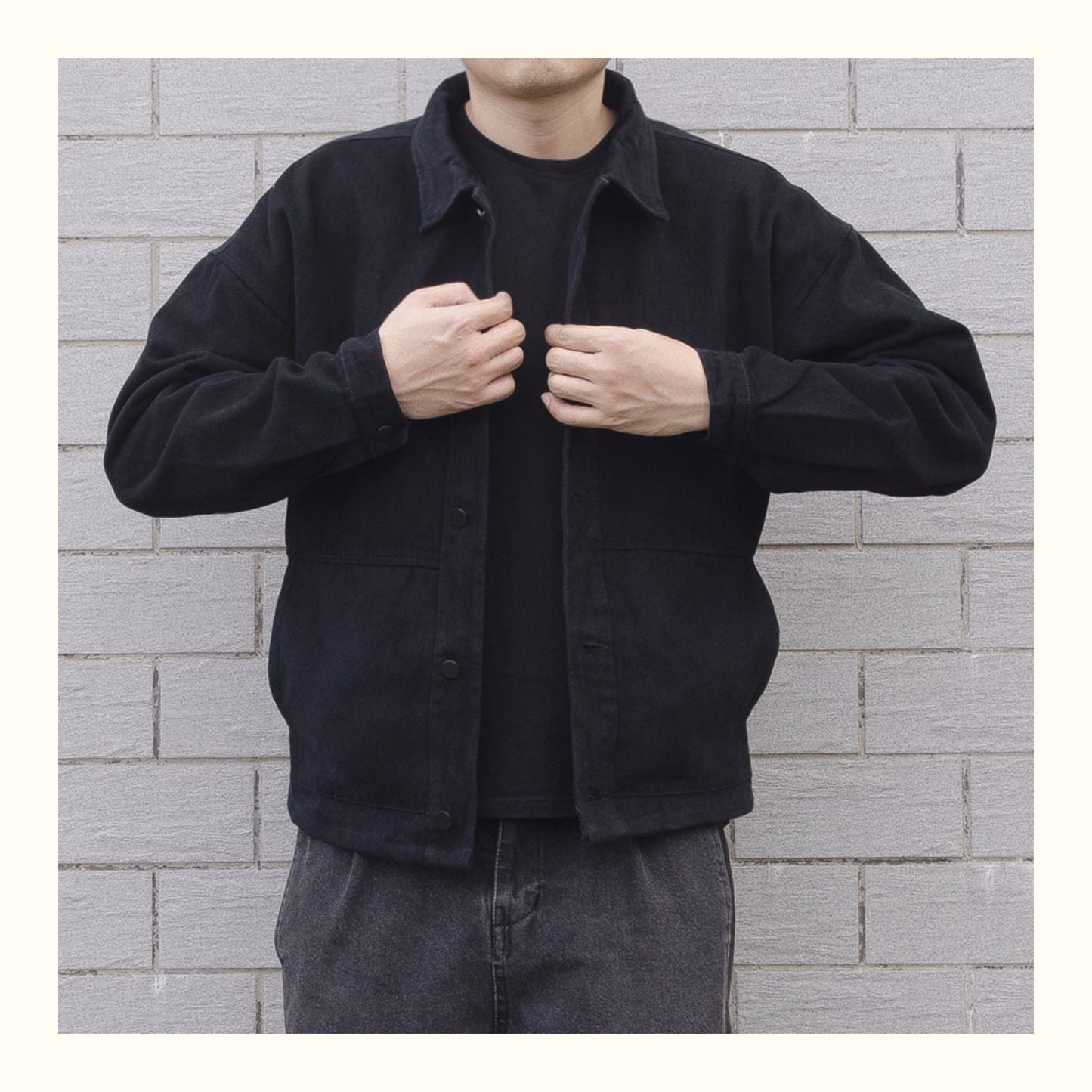 Veste casual à boutons pour homme