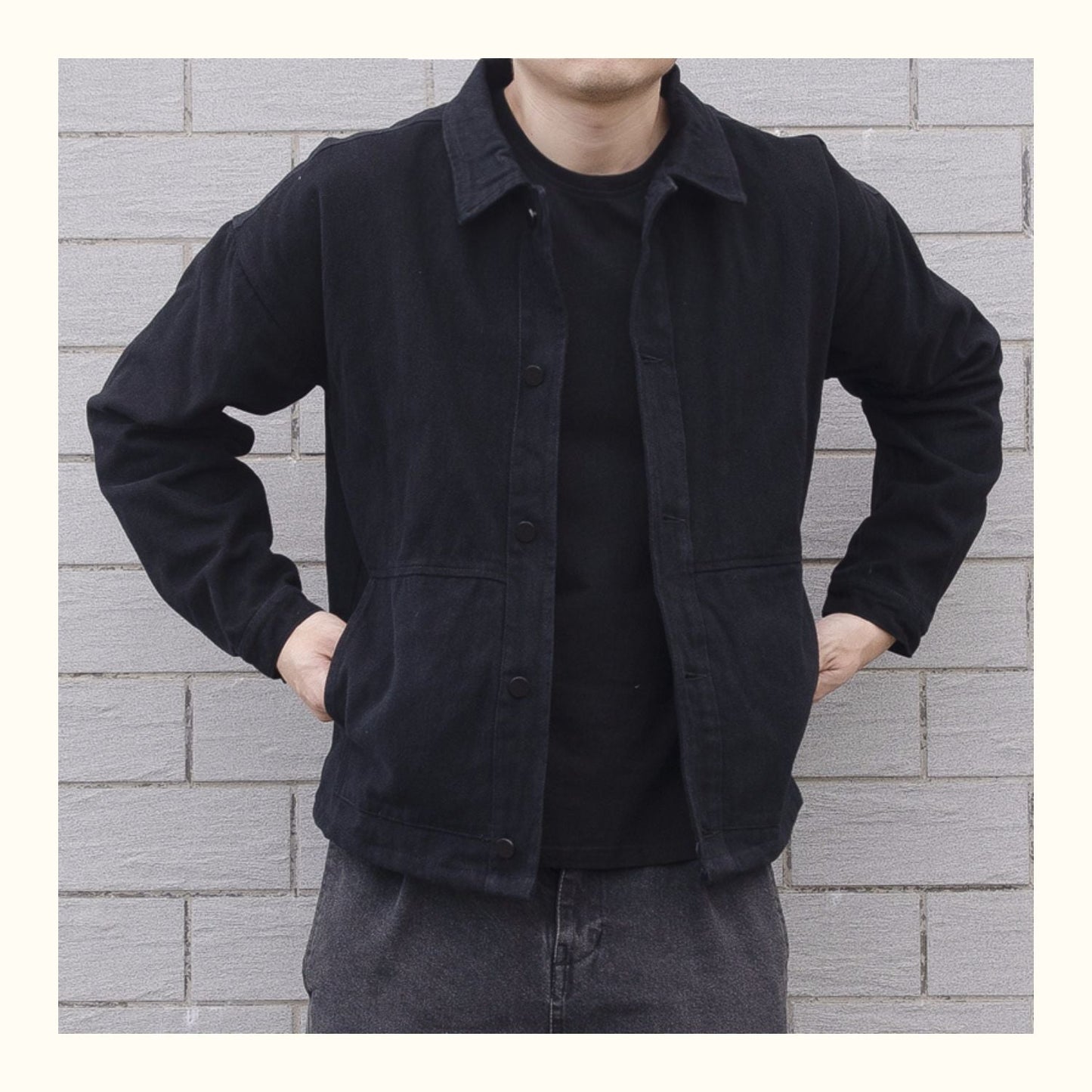 Veste casual à boutons pour homme