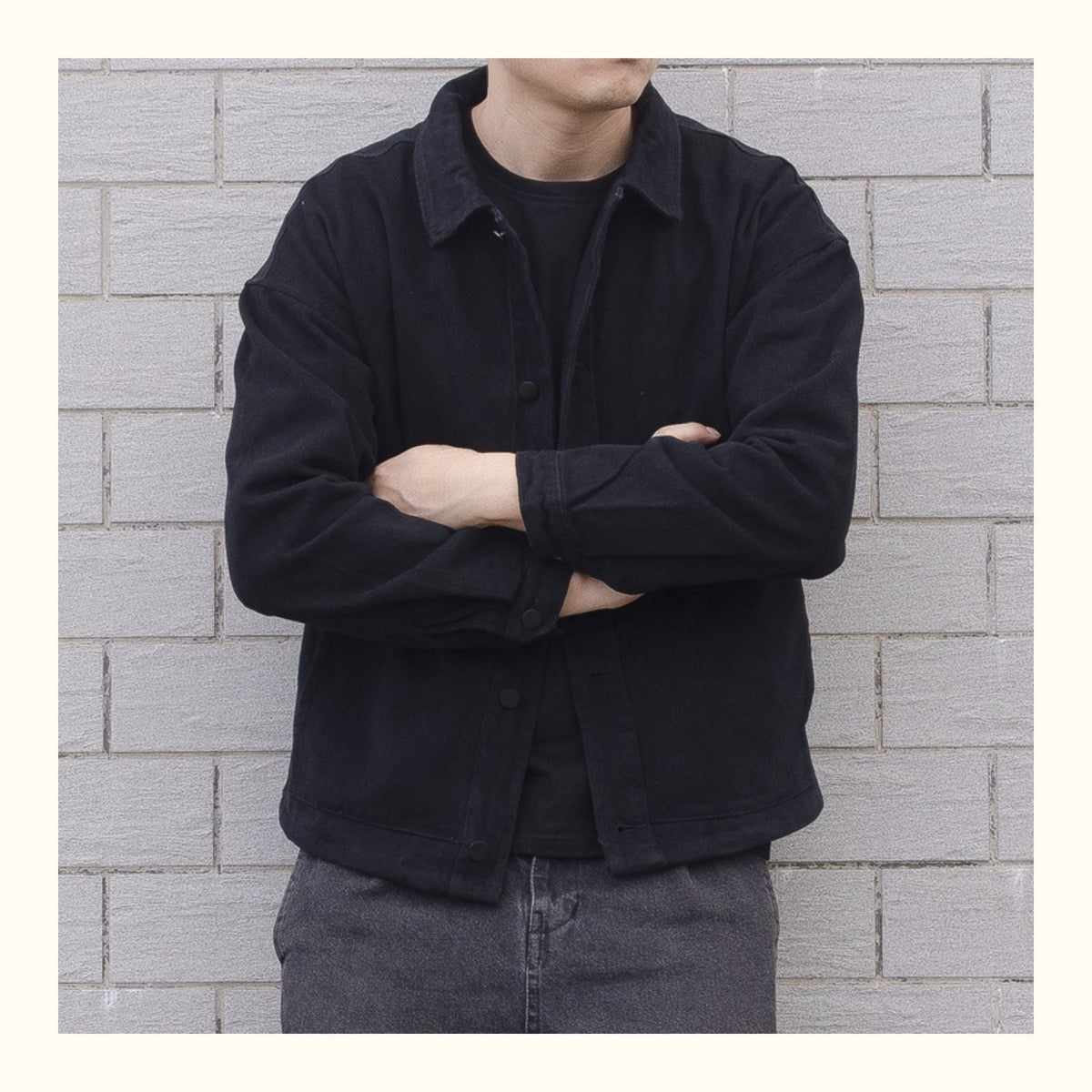 Veste casual à boutons pour homme