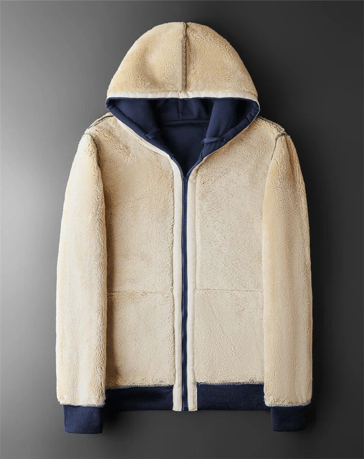 Veste chaude et épaisse en maille polaire pour homme