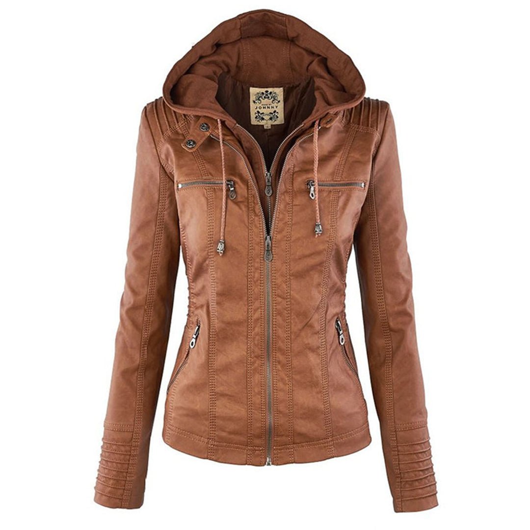 Veste cintrée à capuche pour femme