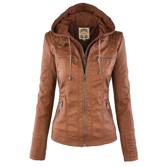 Veste cintrée à capuche pour femme