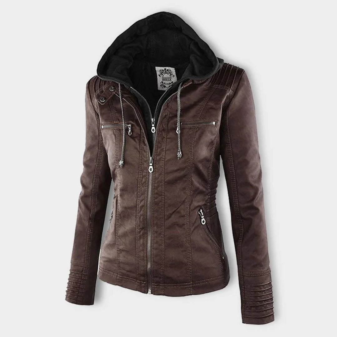 Veste cintrée à capuche pour femme