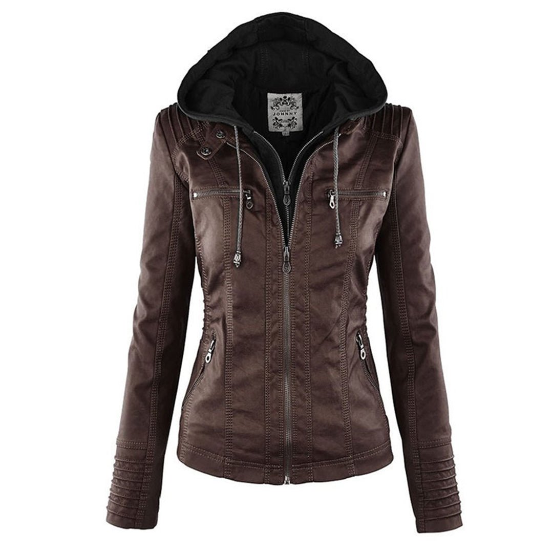Veste cintrée à capuche pour femme