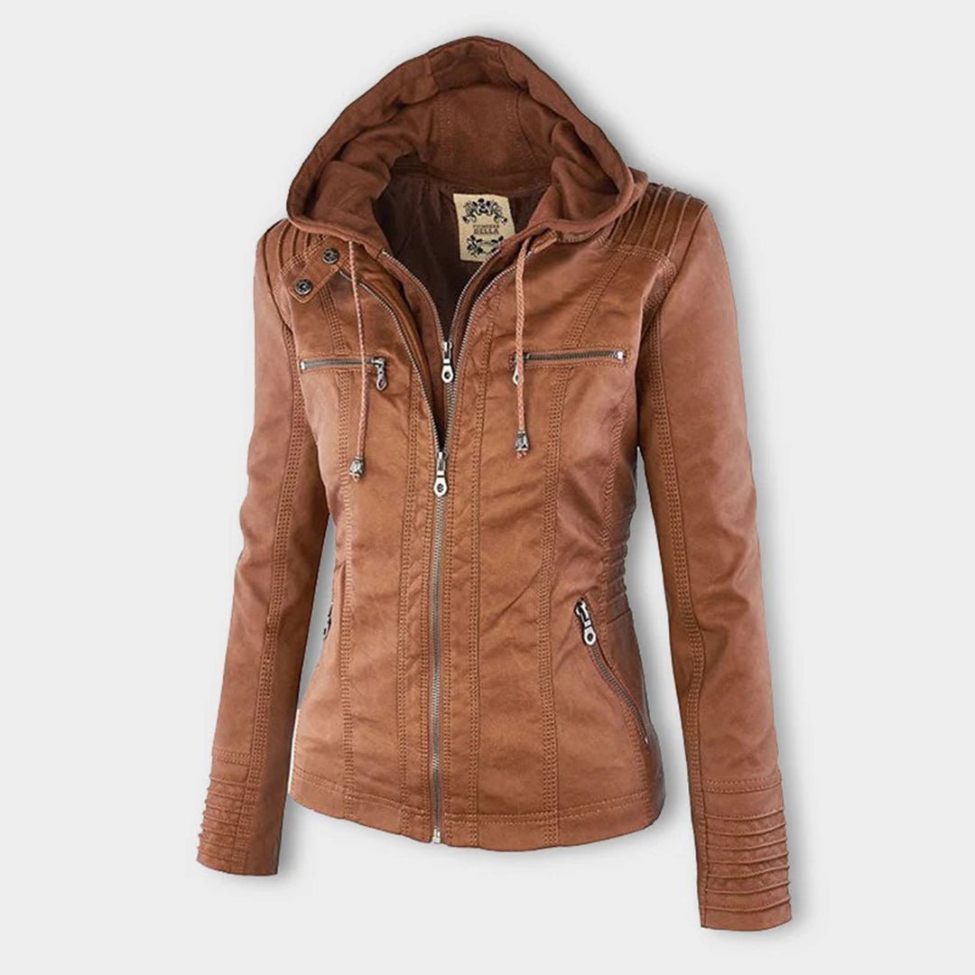 Veste cintrée à capuche pour femme