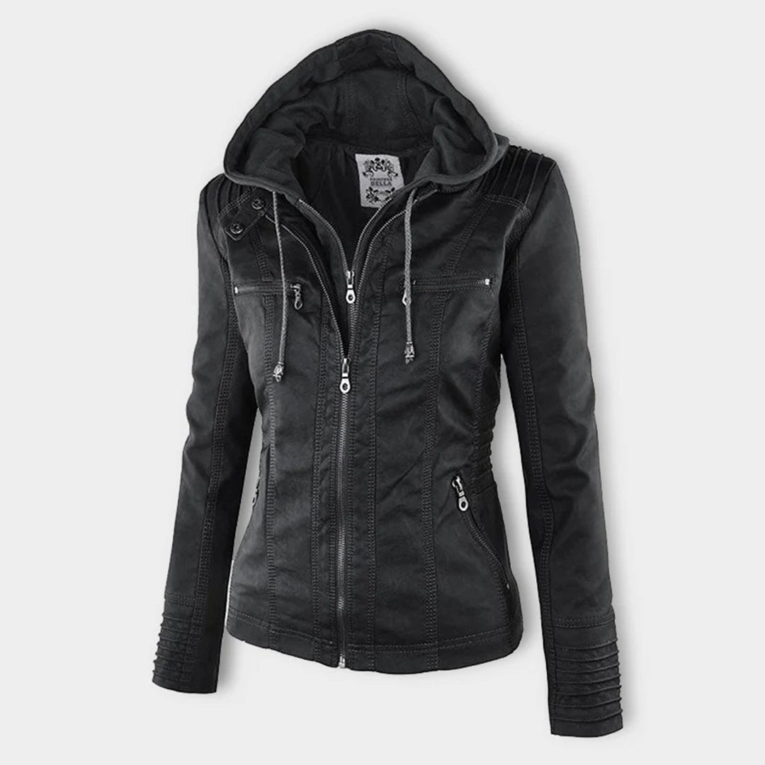 Veste cintrée à capuche pour femme