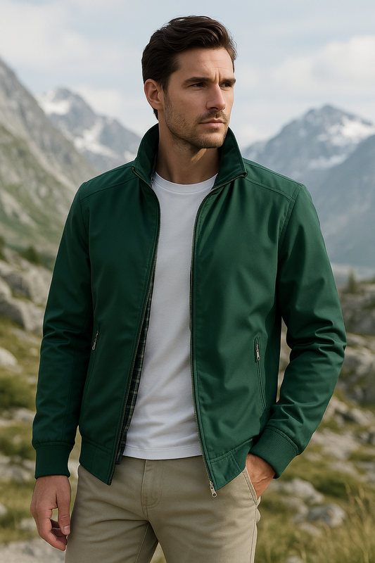 Veste coupe-vent pour homme au design minimaliste avec doublure douce