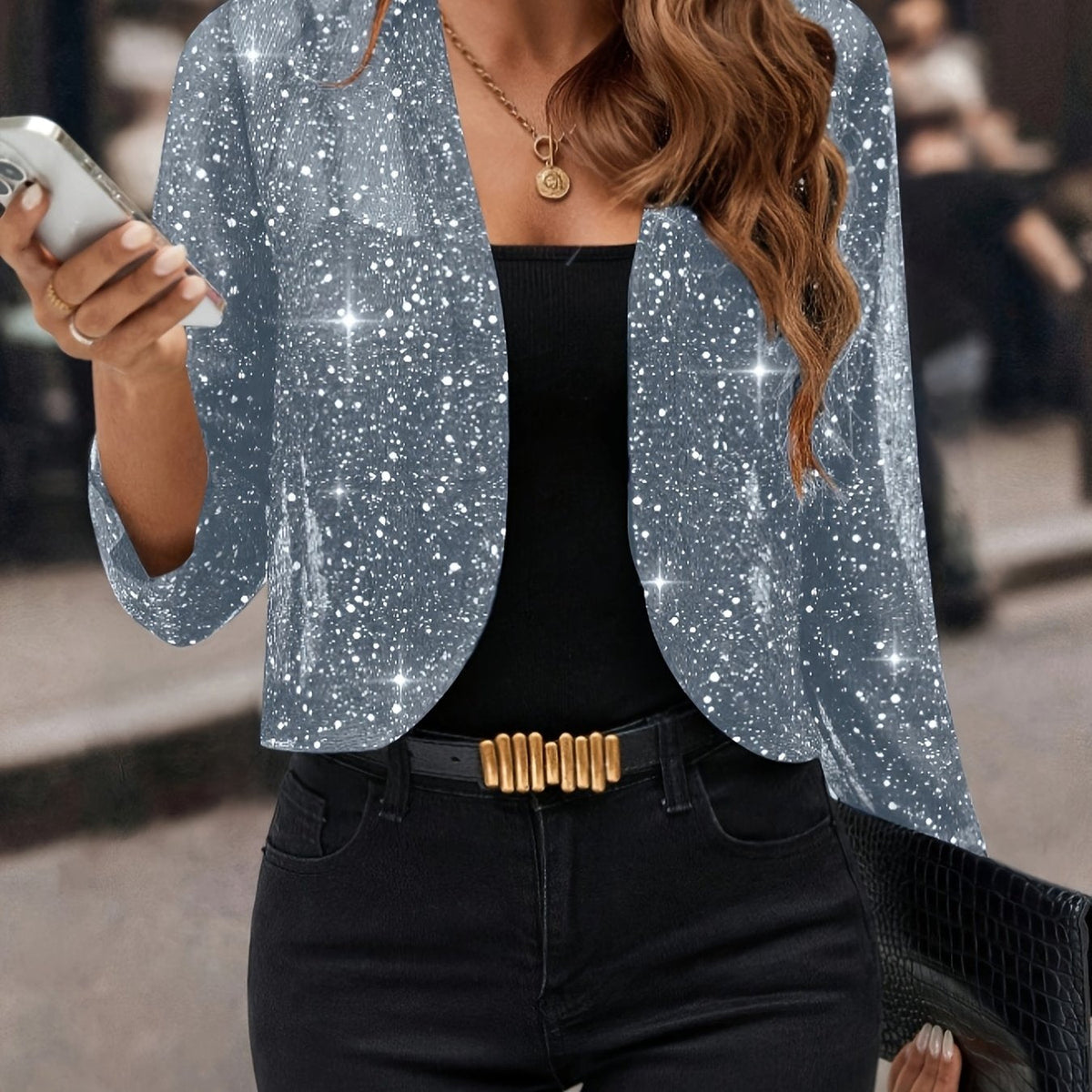 Veste courte scintillante