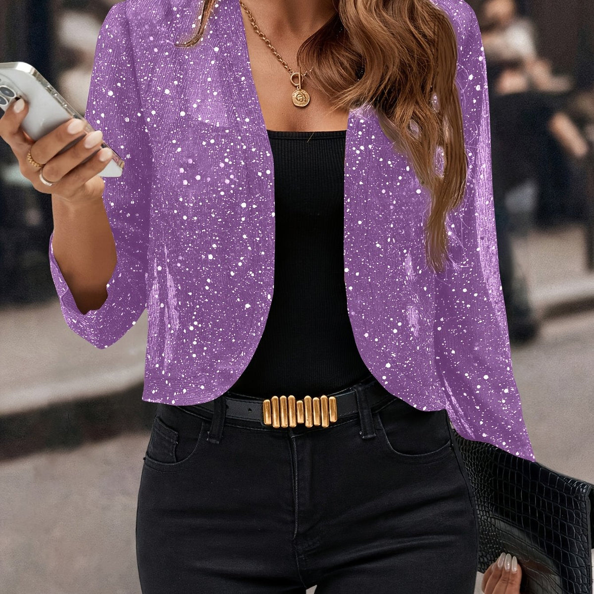 Veste courte scintillante