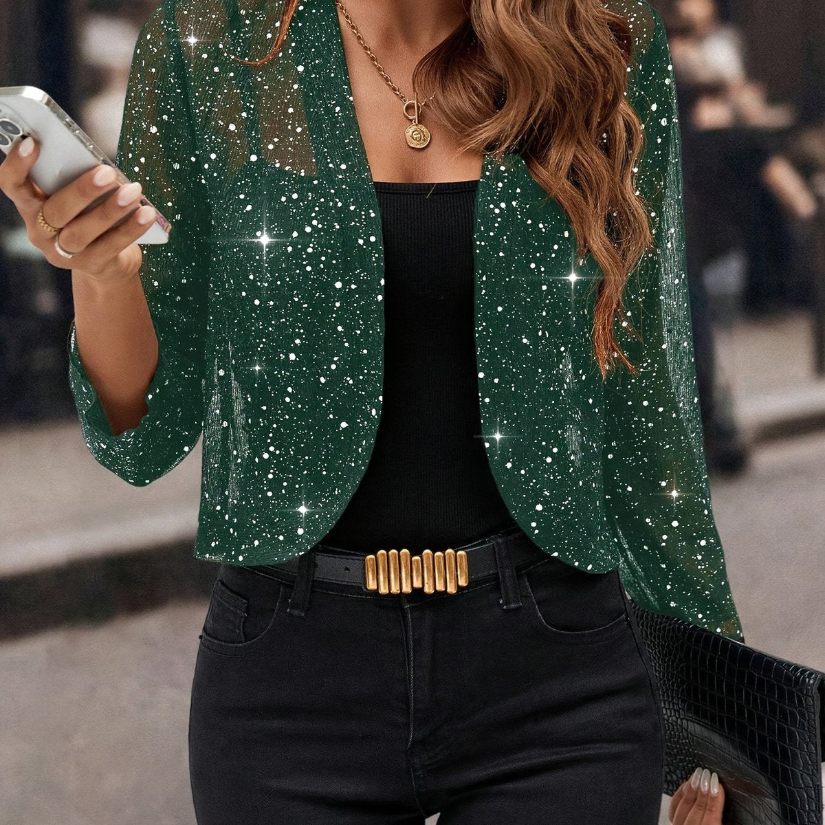Veste courte scintillante