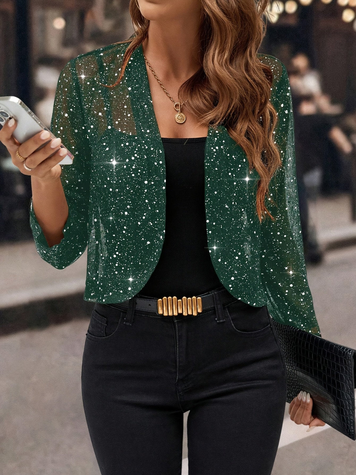 Veste courte scintillante