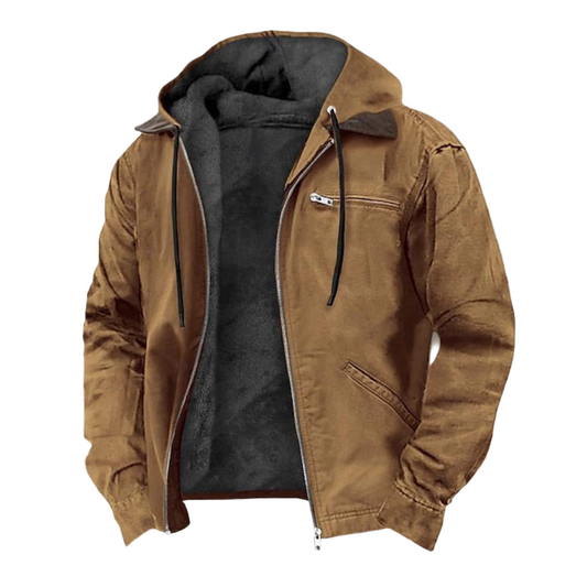 Veste d'hiver à capuche pour homme au design moderne en matière respirante