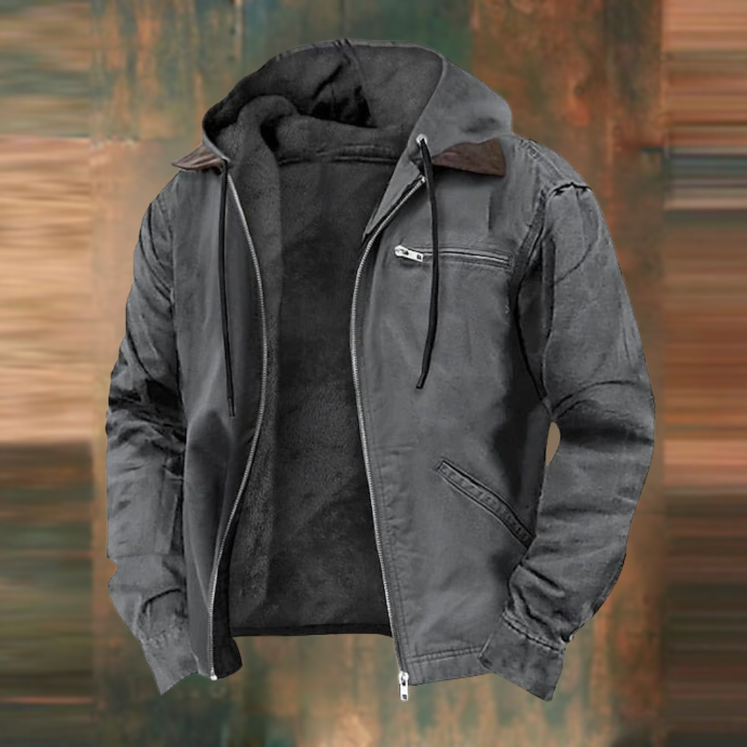 Veste d'hiver à capuche pour homme au design moderne en matière respirante