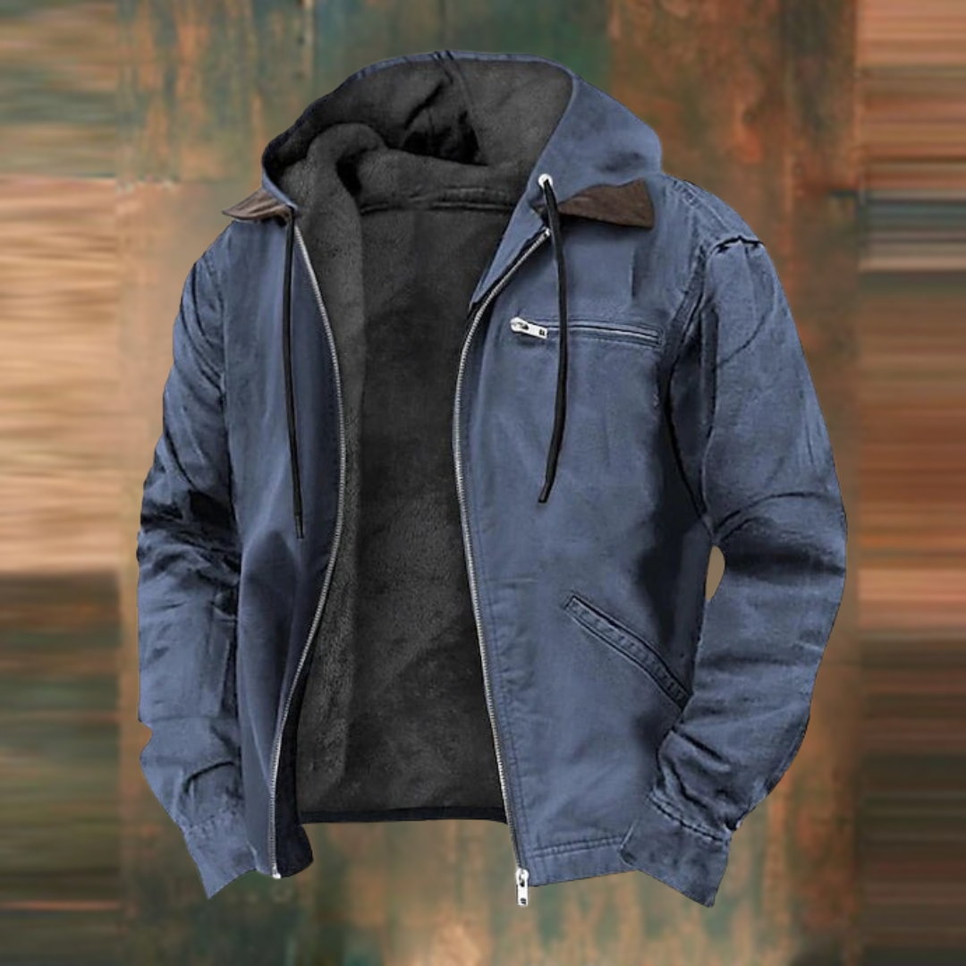 Veste d'hiver à capuche pour homme au design moderne en matière respirante