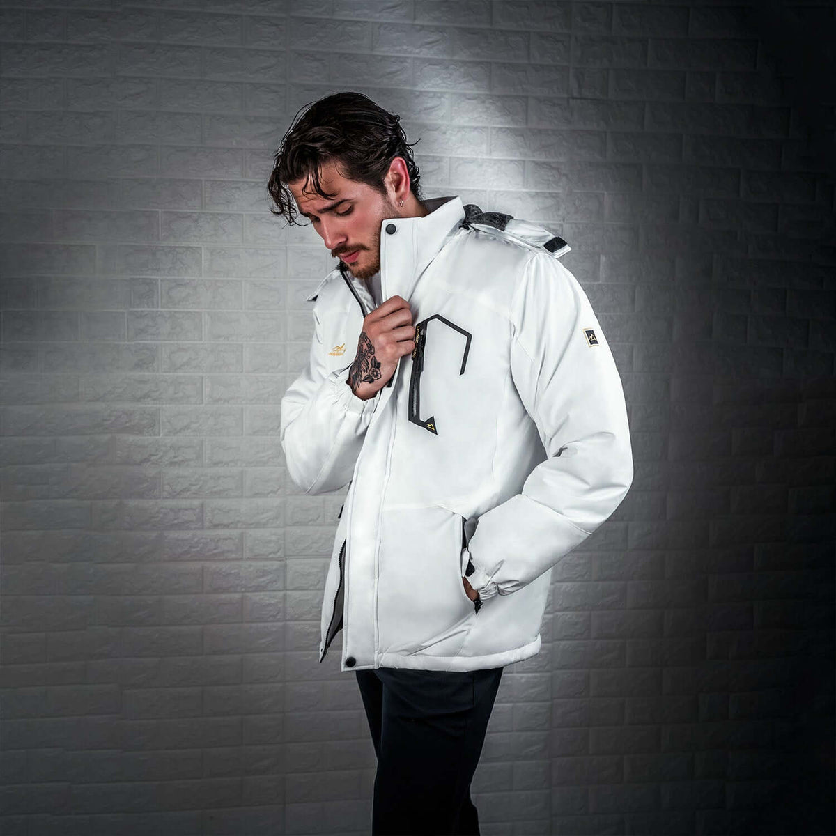Veste d'hiver chaude pour homme - veste de ski imperméable