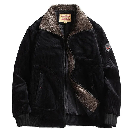 Veste d'hiver classique en velours côtelé pour homme