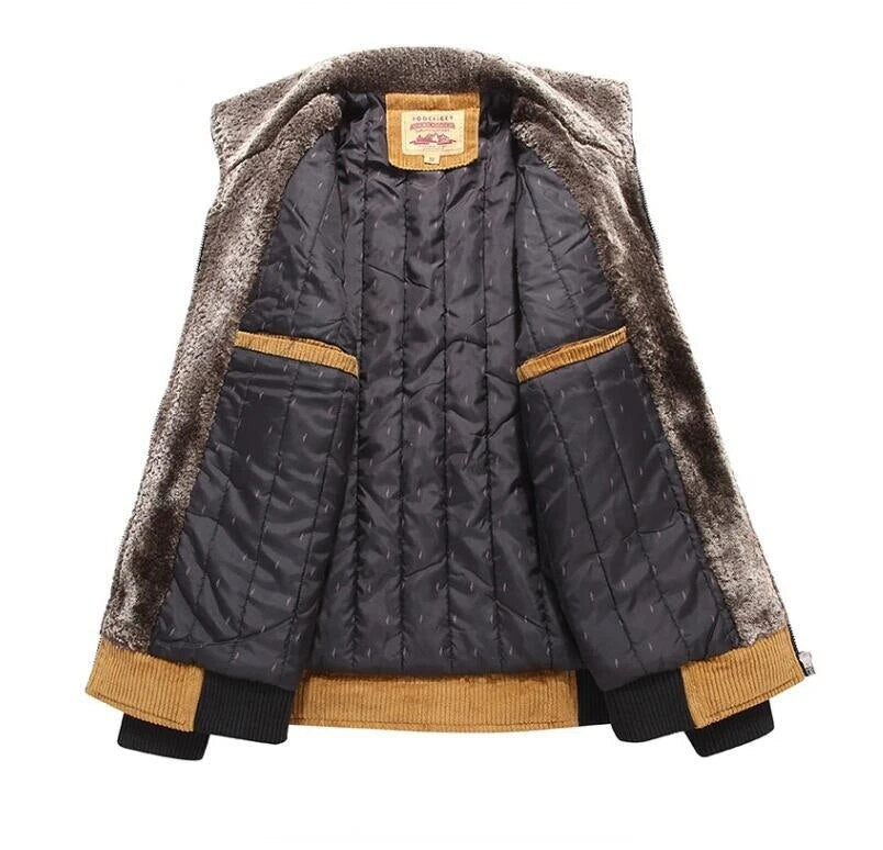Veste d'hiver classique en velours côtelé pour homme