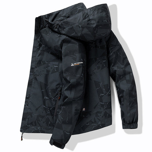 Veste de ski élégante à capuche pour homme au design sportif