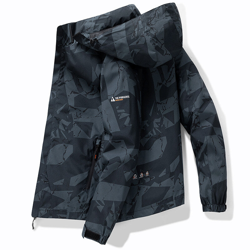 Veste de ski élégante à capuche pour homme au design sportif