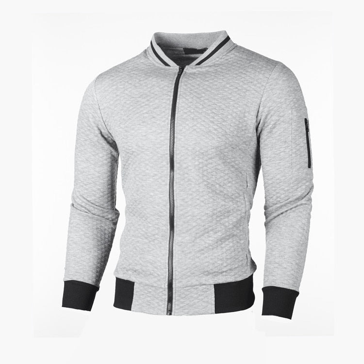 Veste de sport slim fit pour homme à texture gaufrée à carreaux