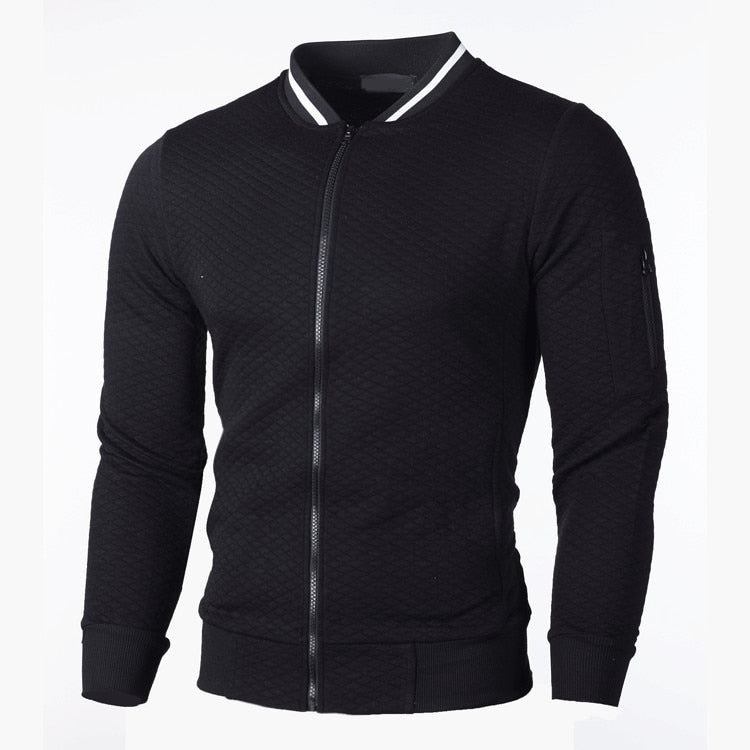 Veste de sport slim fit pour homme à texture gaufrée à carreaux