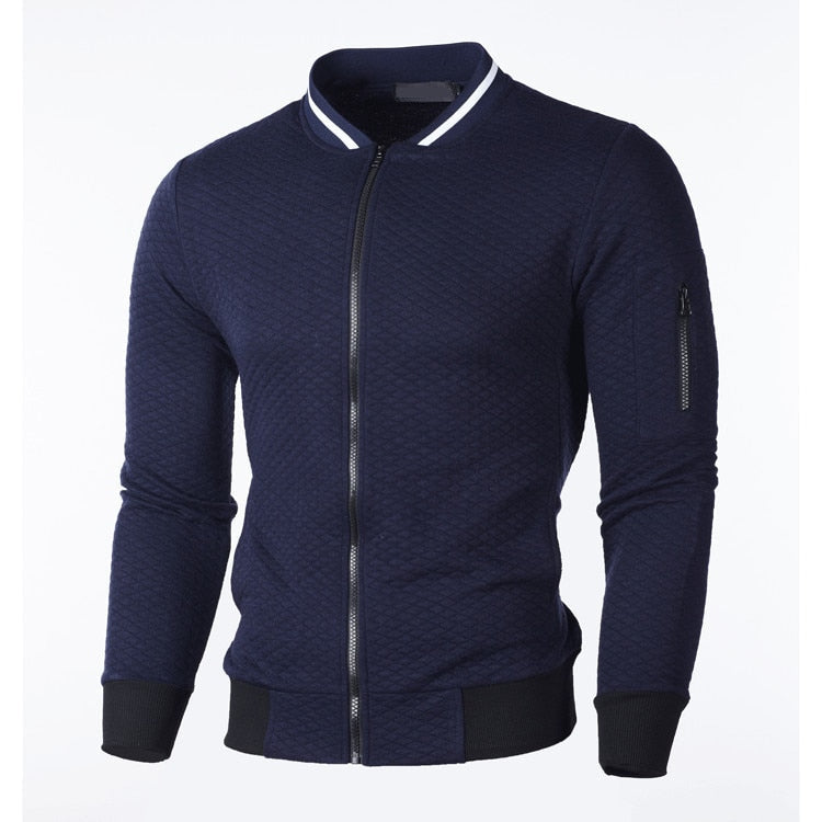 Veste de sport slim fit pour homme à texture gaufrée à carreaux
