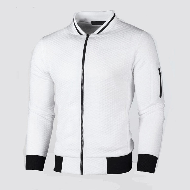 Veste de sport slim fit pour homme à texture gaufrée à carreaux