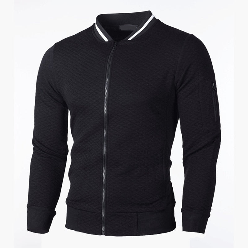 Veste de sport slim fit pour homme à texture gaufrée à carreaux