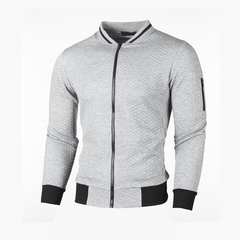 Veste de sport slim fit pour homme à texture gaufrée à carreaux