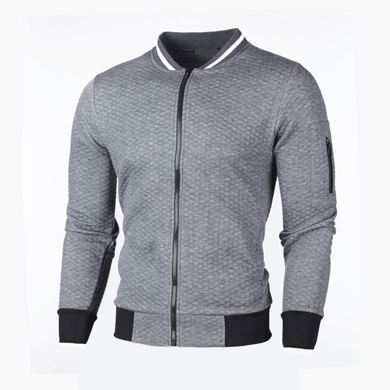 Veste de sport slim fit pour homme à texture gaufrée à carreaux